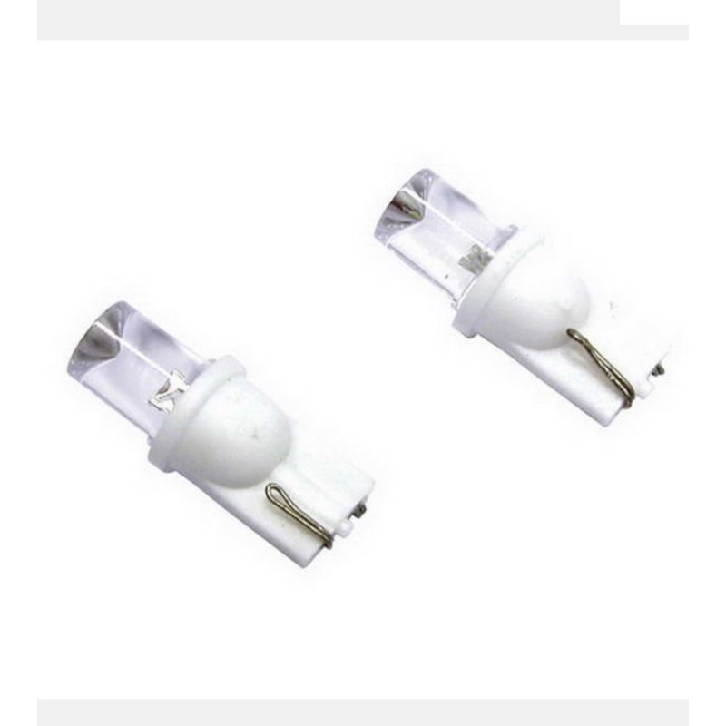 2 AMPOULES LED T10 WEDGEBASE 5W 12V BLANC REFLET XENON