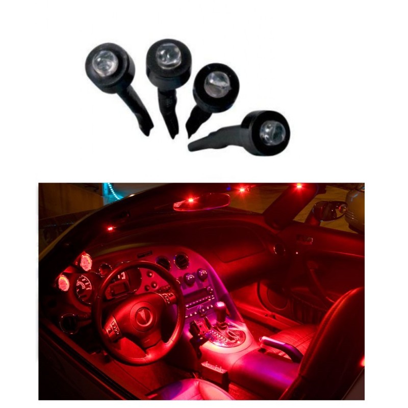 4  Micro LED haute intensité ultra-lumineuses INTERIEUR EXTERIEUR ROUGE