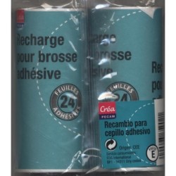 2 Recharges pour brosse à vêtement 24 feuilles CREA PECAM