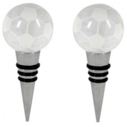 2 bouchons STOPPEUR VIN ET CHAMPAGNE  BALLON DE FOOT VERRE