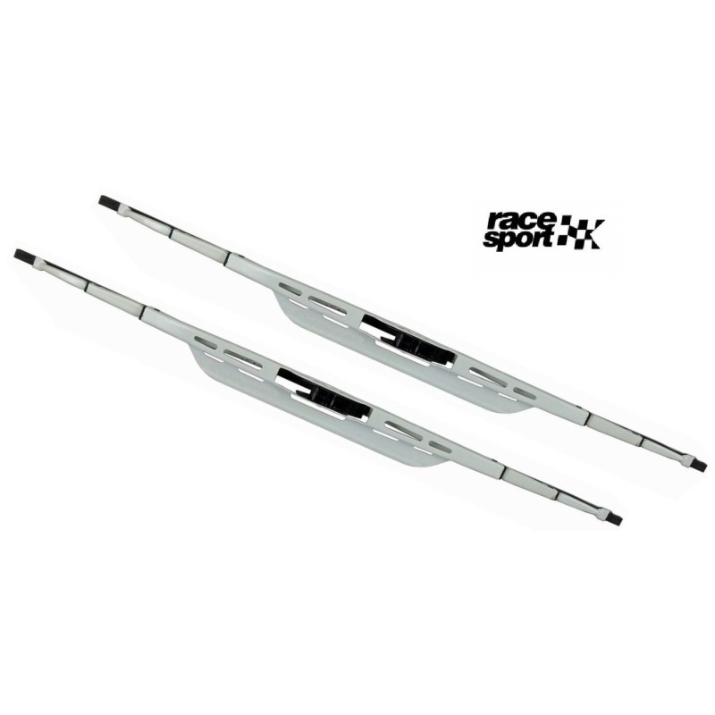 2 Essuie glace  acier galvanisé BLANC RACE SPORT 19 480mm"