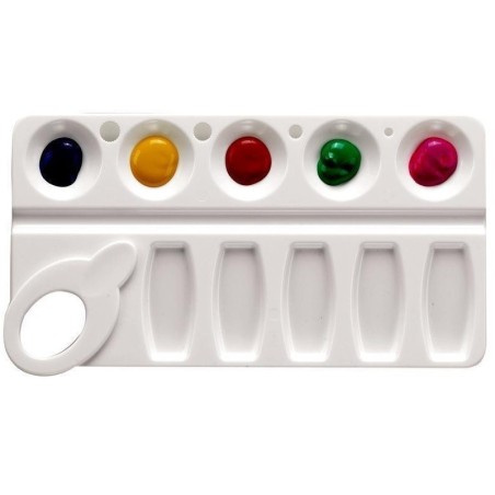 Palette pour Peinture en Plastique Blanc RECTANGULAIRE 20x11 cm