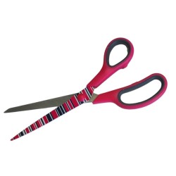 Ciseaux multi-usages couture fantaisie antidérapants 21 cm ROUGE CREA
