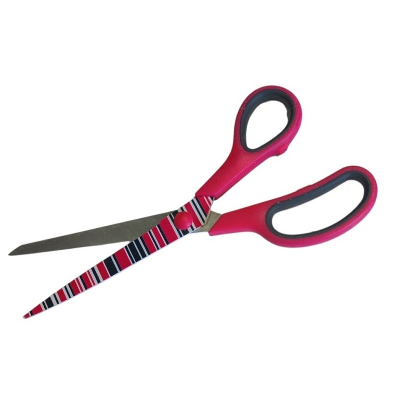 Ciseaux multi-usages couture fantaisie antidérapants 21 cm ROUGE CREA