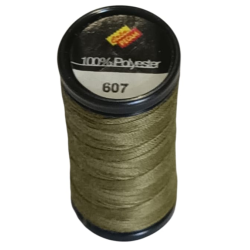 BOBINES FIL 200M polyester KAKI (607) tous textiles a main ou machine