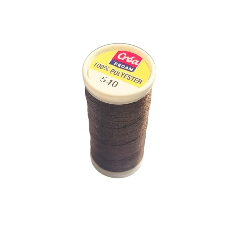 2 BOBINES FIL 200M polyester MARRON 540  tous textiles a main ou machi