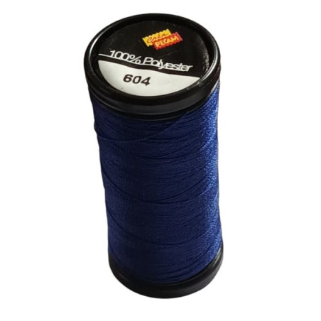 BOBINES FIL 200M polyester BLEU MARINE (604) tous textiles a main mach