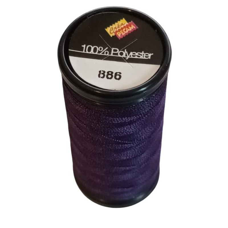 BOBINES FIL 200M polyester VIOLET (886) textiles a main ou machine CRE