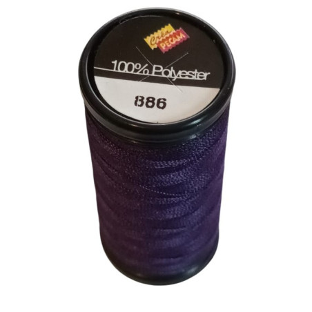 BOBINES FIL 200M polyester VIOLET (886) textiles a main ou machine CRE