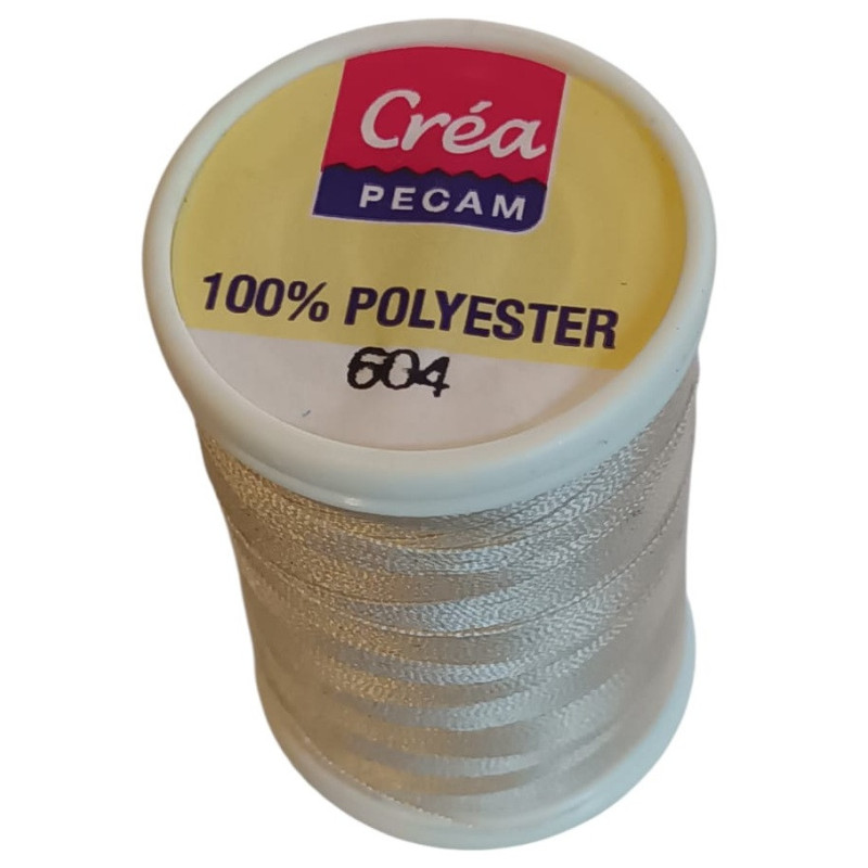 BOBINES FIL 500M polyester ECRU  (604) tous textiles a main ou machine