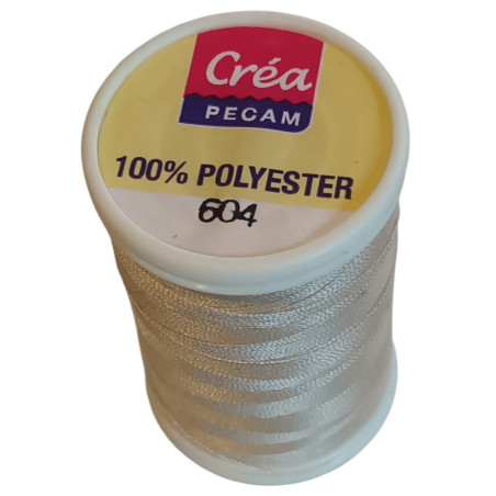 BOBINES FIL 500M polyester ECRU  (604) tous textiles a main ou machine