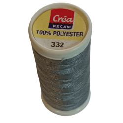 BOBINES FIL 200M polyester GRIS CLAIRE (332) tous textiles a main ou m