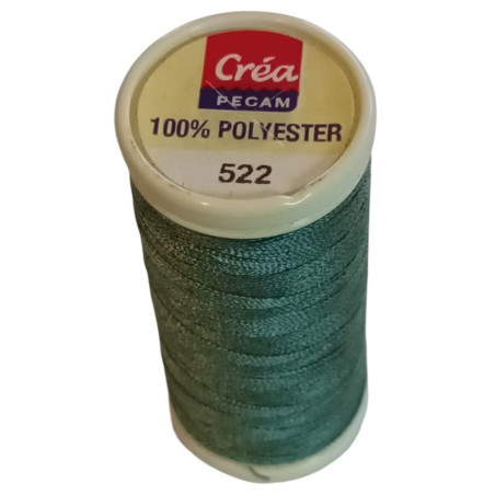 BOBINES FIL 200M polyester VERT  (522) tous textiles a main ou machine
