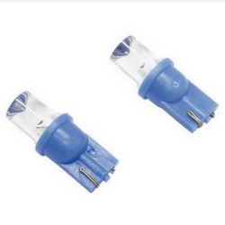 2 AMPOULES LED T10 WEDGEBASE 5W 12V BLEU REFLET XENON W5W